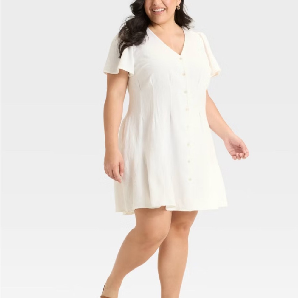 Universal Thread Cream Midi Dress
